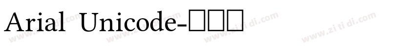 Arial Unicode字体转换